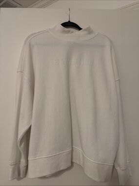 Seaside Mock-Neck Sweatshirt - White